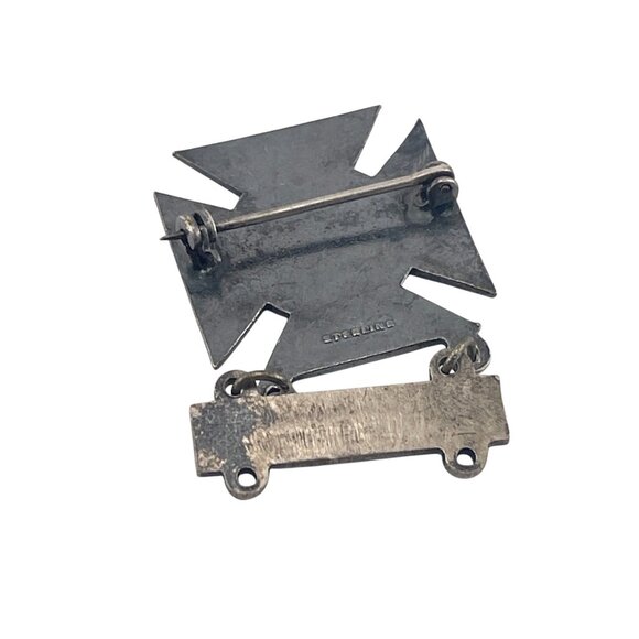 Vintage Sterling Silver Sharpshooter Carbine Marksman Badge Pin - Picture 7 of 7